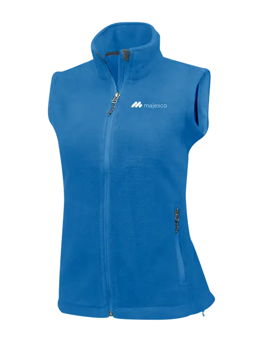 Royal Womens Fleece Vest w/Majesco Logo